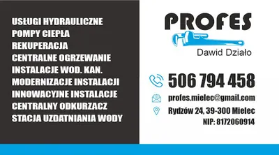PROFES Dawid Działo - usługi hydrauliczne, rekuperacja, instalacje wodno kanalizacyjne